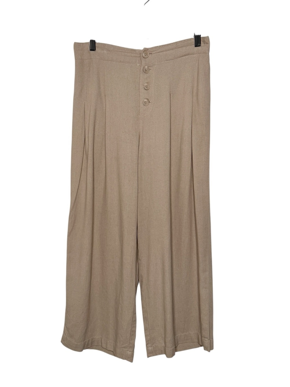 Sincerely Jules Khaki Wide Leg Cropped  Pants Size M